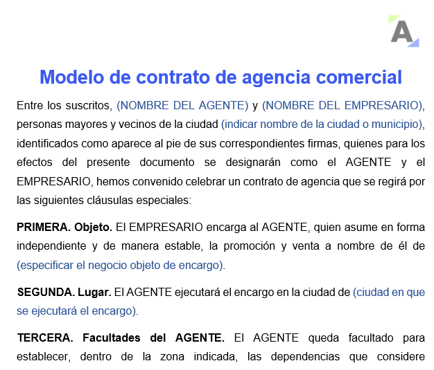 Cómo analizar contratos de agencia mercantil 1 Modelo de contrato de agencia comercial | Actualícese