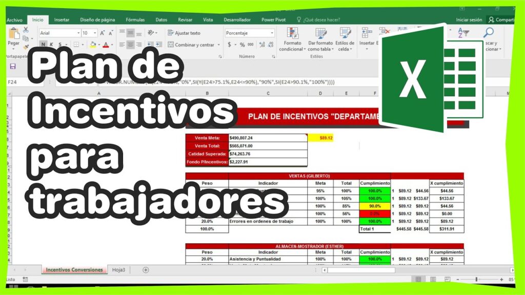 Cómo calcular bonus laboral 1 Como calcular Bonos por productividad para Trabajadores en Empresa en Excel